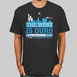 The West Is Ours Dodgers Majestic Charcoal 2015 Shirt Cheap 4