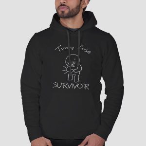 Tummy Ache Survivor Funny Stomach Shirt Cheap 3