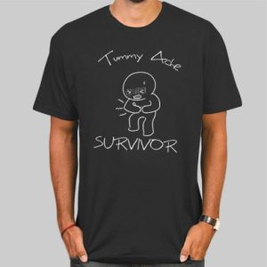 Tummy Ache Survivor Funny Stomach Shirt Cheap 4