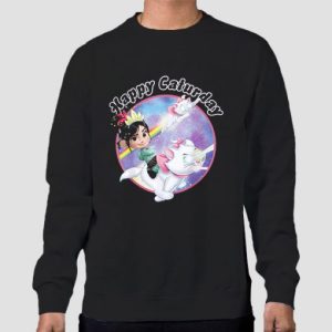 Vanellope Rainbow Galaxy Caturday Sweatshirt Cheap 4