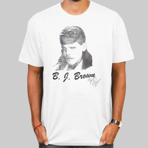 Vintage 90s B. J. Brown Haircut Mullet Shirt Cheap