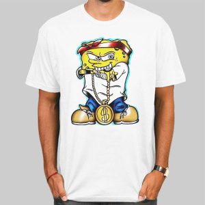 Vintage 90s Spongebob Gangster Shirt Cheap