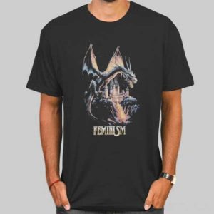 Vintage Dragon Feminism Graphic Shirt Cheap