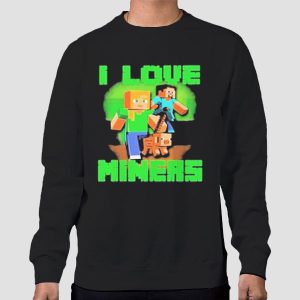 Vintage Minecraft I Love Miners Shirt Cheap