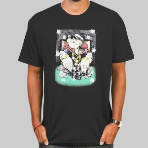 Vintage Popeye Gangster Cartoon Shirt Cheap