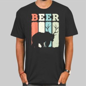 Vintage Retro Funny Beer Bear Deer Shirt Cheap 4