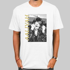 Vintage Singer White Aaliyah Shirt Cheap