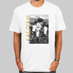 Vintage Singer White Aaliyah Shirt Cheap 4