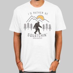 Vintage Squatchin Bigfoot in Arkansas Shirt Cheap 4