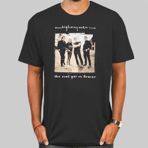 Vintage the Road Goes on Forever Highwaymen T Shirt Cheap