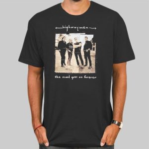 Vintage the Road Goes on Forever Highwaymen T Shirt Cheap 4