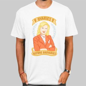 Vtg Leslie Knope Ovaries Before Brovaries Shirt Cheap