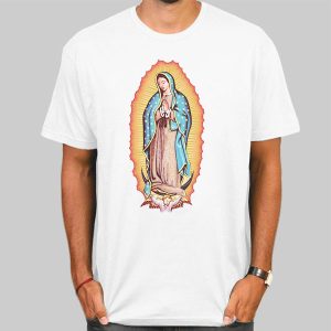 Vtg Our Lady of Guadalupe Virgin Mary Shirt Cheap