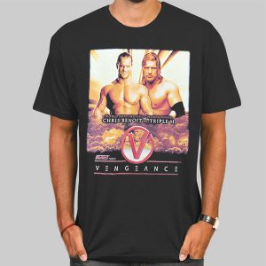 Vtg Vengeance Triple H vs Chris Benoit T Shirt Cheap