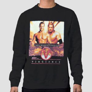 Vtg Vengeance Triple H vs Chris Benoit T Shirt Cheap