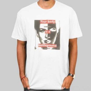 Vtg Your Body Is a Battleground Barbara Kruger T Shirt Cheap