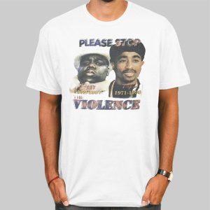 Vtg the Violence Biggie and Tupac Tee Shirt Cheap