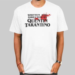 Written and Directed by Quentin Tarantino Bloodstained Shirt Cheap