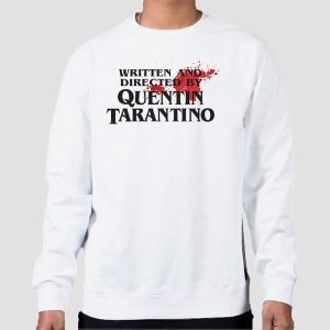 Written and Directed by Quentin Tarantino Bloodstained Shirt Cheap