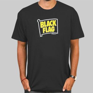 Yellow Text Black Flag Shirt Cheap