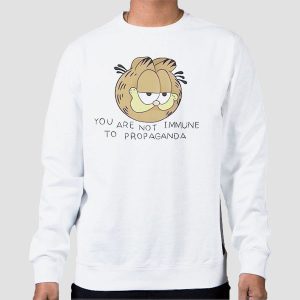 You Are Not Immune to Propaganda Garfield Funny Face Shirt Cheap