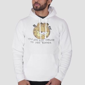 You Are Not Immune to Propaganda Garfield Funny Face Shirt Cheap 3