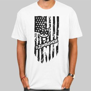 Zombiemob American Flag T-Shirt Cheap