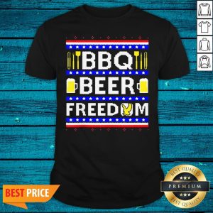 Attractive Bbq Beer Freedom Ugly Christmas Shirt