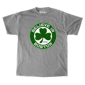 Believe in Boston – Basketball Shamrock – T-Shirt