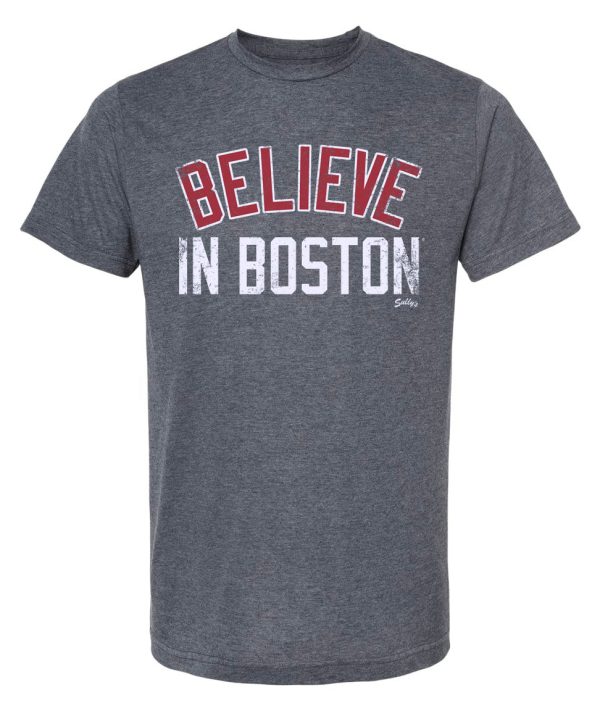 Believe in Boston – Heather Navy – T-Shirt