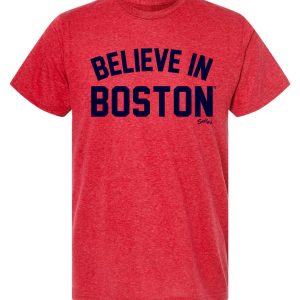 Believe in Boston – Heather Red – T-Shirt