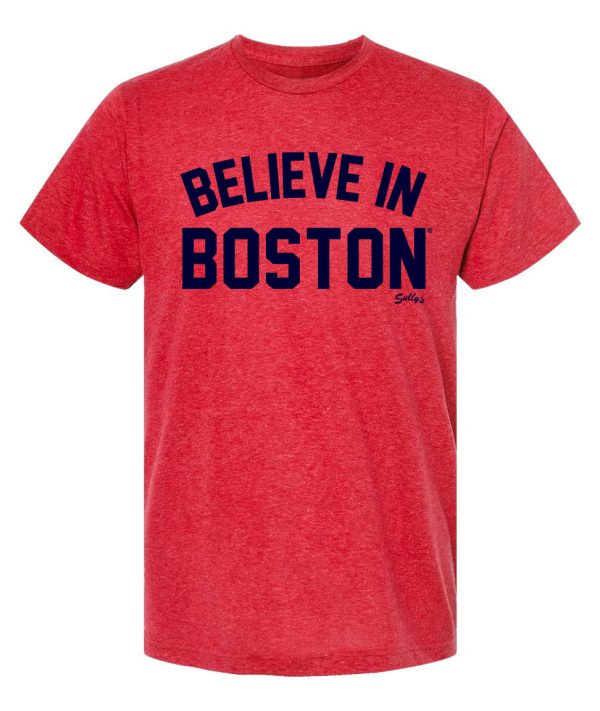 Believe in Boston – Heather Red – T-Shirt