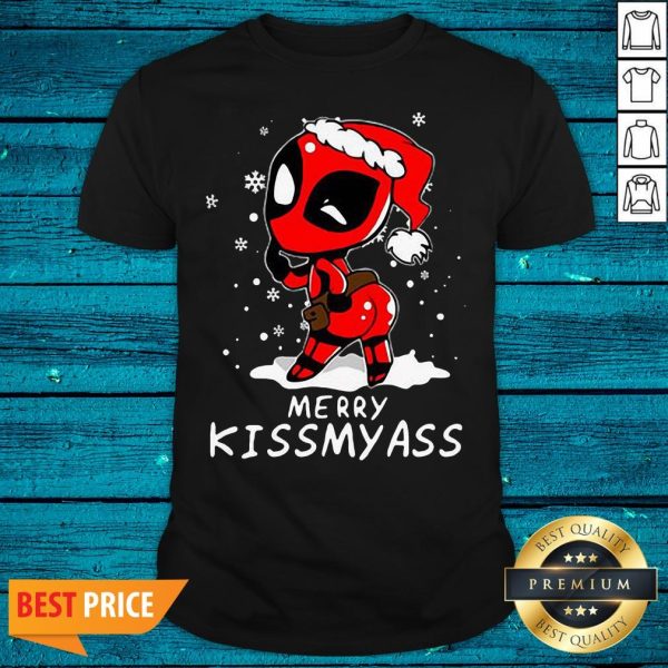 Flawless Merry Christmas Awesome Deadpool Merry Kiss My Ass Sweat Shirt