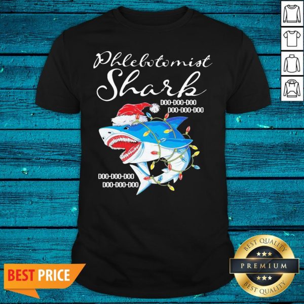 Funny Phlebotomist Shark Doo Doo Doo Christmas 2020 Shirt