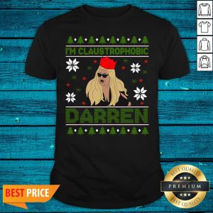 Great Santa Gemma Collins I’m Claustrophobic Darren Ugly Christmas Shirt