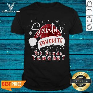 Happy Santa’s Favorite 1st Grade Teacher Christmas Shirt