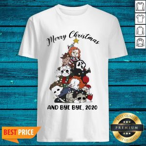 Hot Horror Chibi Character Merry Christmas Tree And Bye Bye 2020 Shirt