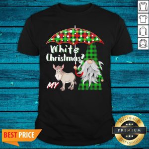 Hot Plaid Gnome And Donkey White Christmas Shirt