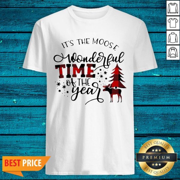 Sweet Plaid It’s The Moose Wonderful Time Of The Year Christmas Shirt