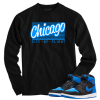 Jordan 1 Royal Suede chicago black long sleeve tee