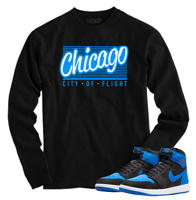 Jordan 1 Royal Suede chicago black long sleeve tee Jordan 1 Royal Suede chicago black long sleeve tee