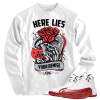 Jordan 12 Cherry Demise white long sleeve tee
