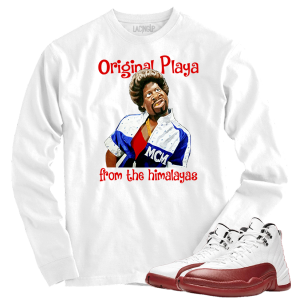 Jordan 12 Cherry original playa white long sleeve tee