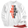 Jordan 12 Cherry people like me white long sleeve tee