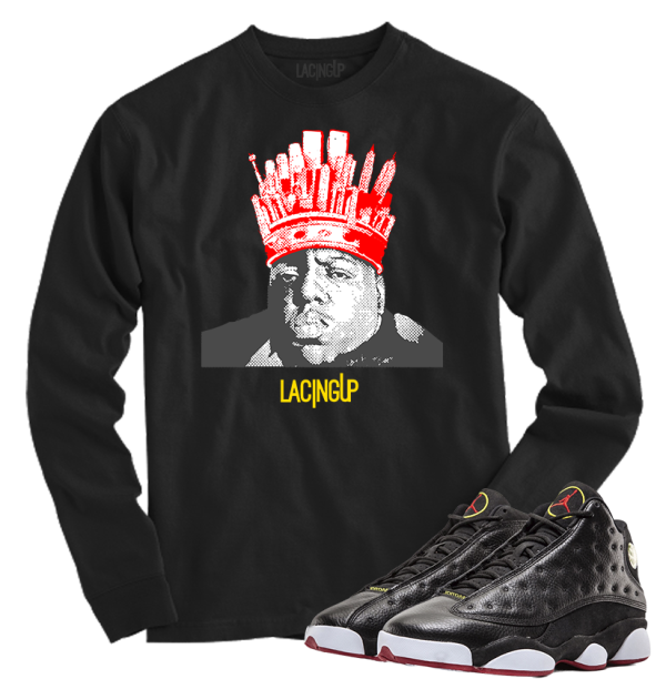 Jordan 13 playoffs N.Y.C Big black long sleeve tee
