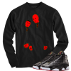 Jordan 13 playoffs belly black long sleeve tee