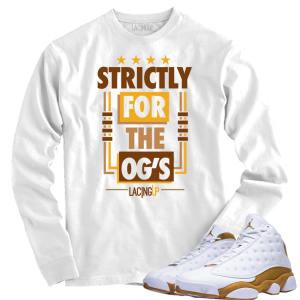 Jordan 13 wheat OG white long sleeve tee