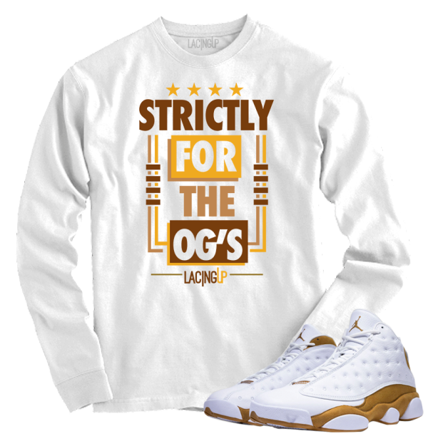 Jordan 13 wheat OG white long sleeve tee