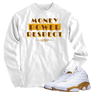 Jordan 13 wheat mpr white long sleeve tee