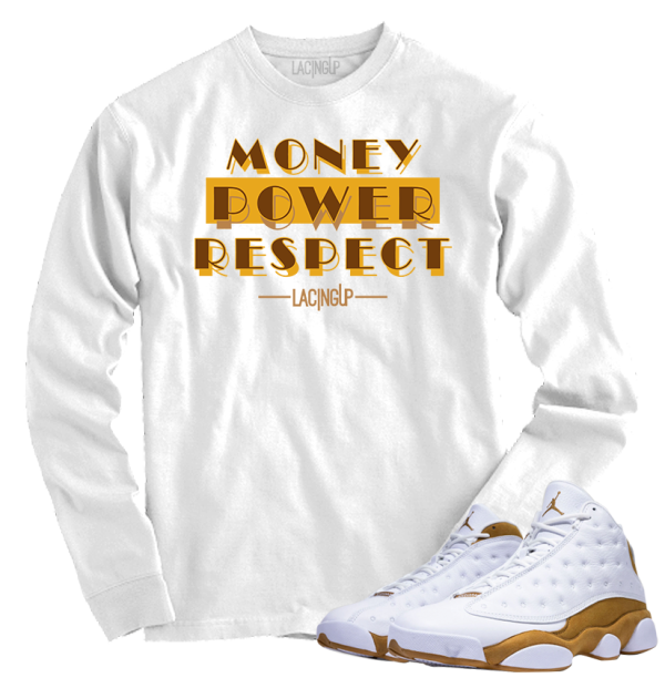 Jordan 13 wheat mpr white long sleeve tee